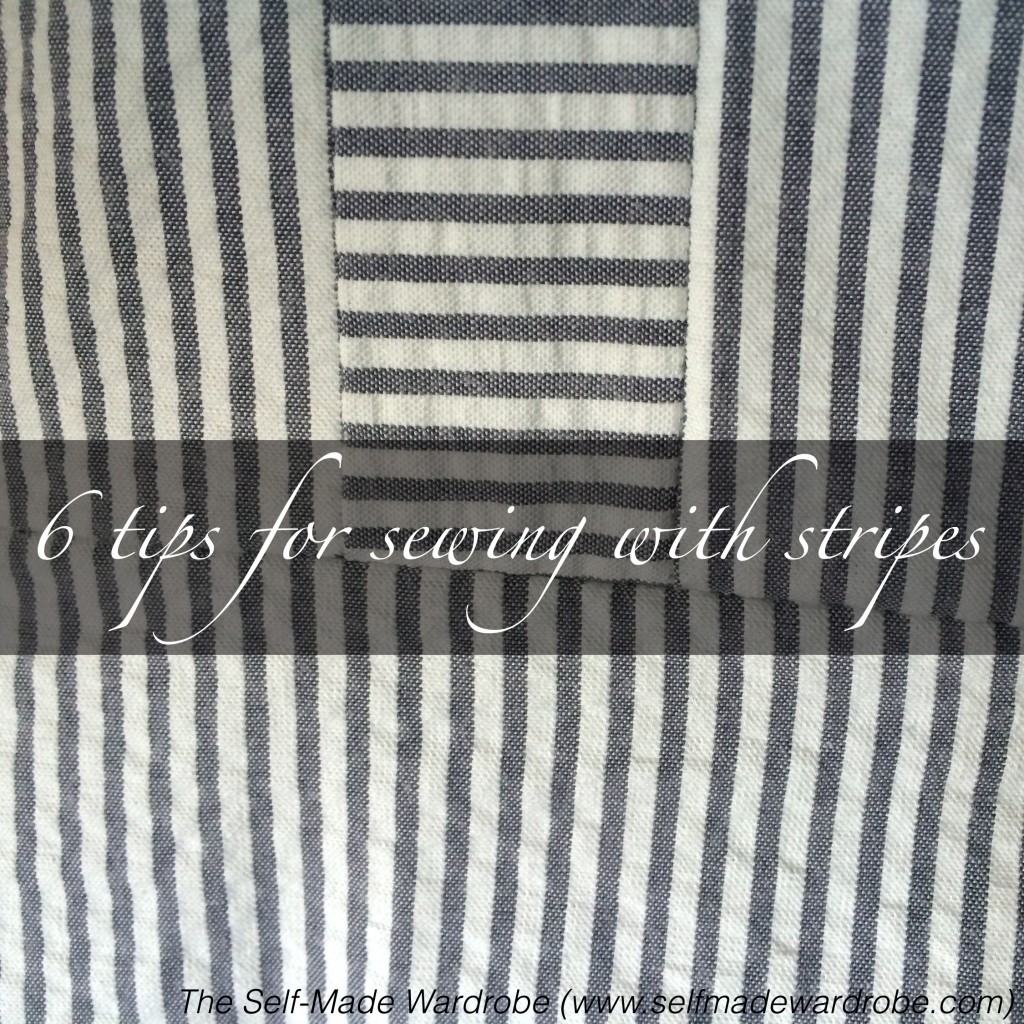 sewing with striped fabric